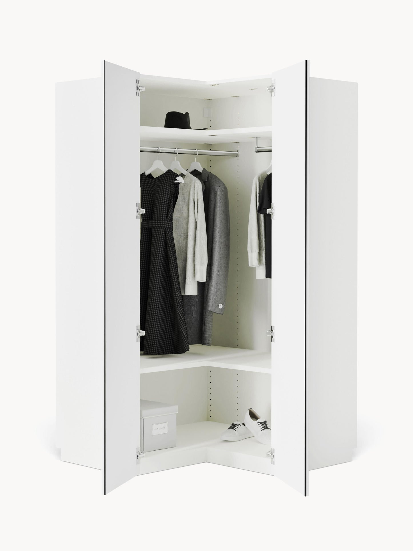 Charquil Modular Corner Wardrobe, 115 cm Wide