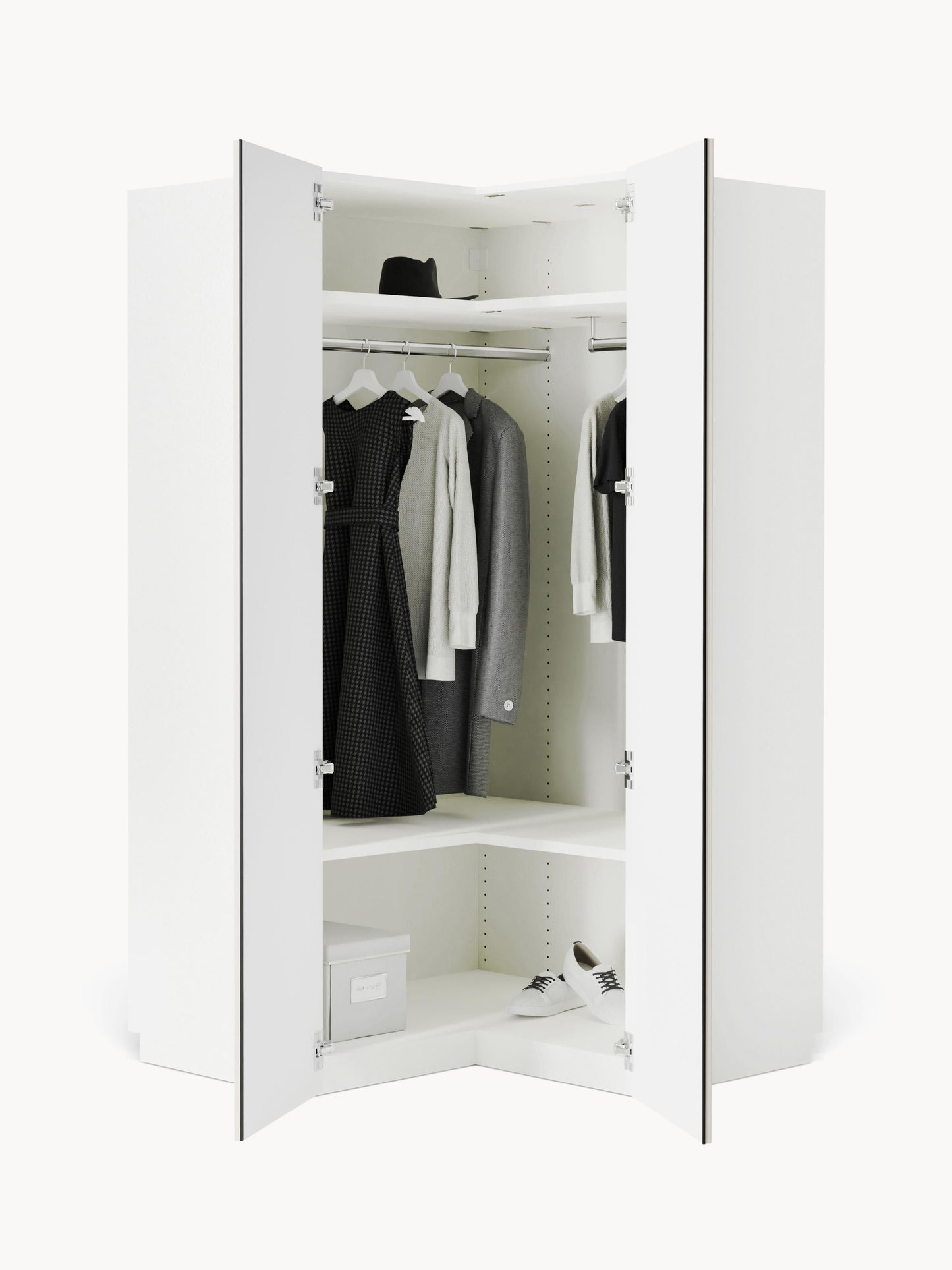 Charquil Modular Corner Wardrobe, 115 cm Wide