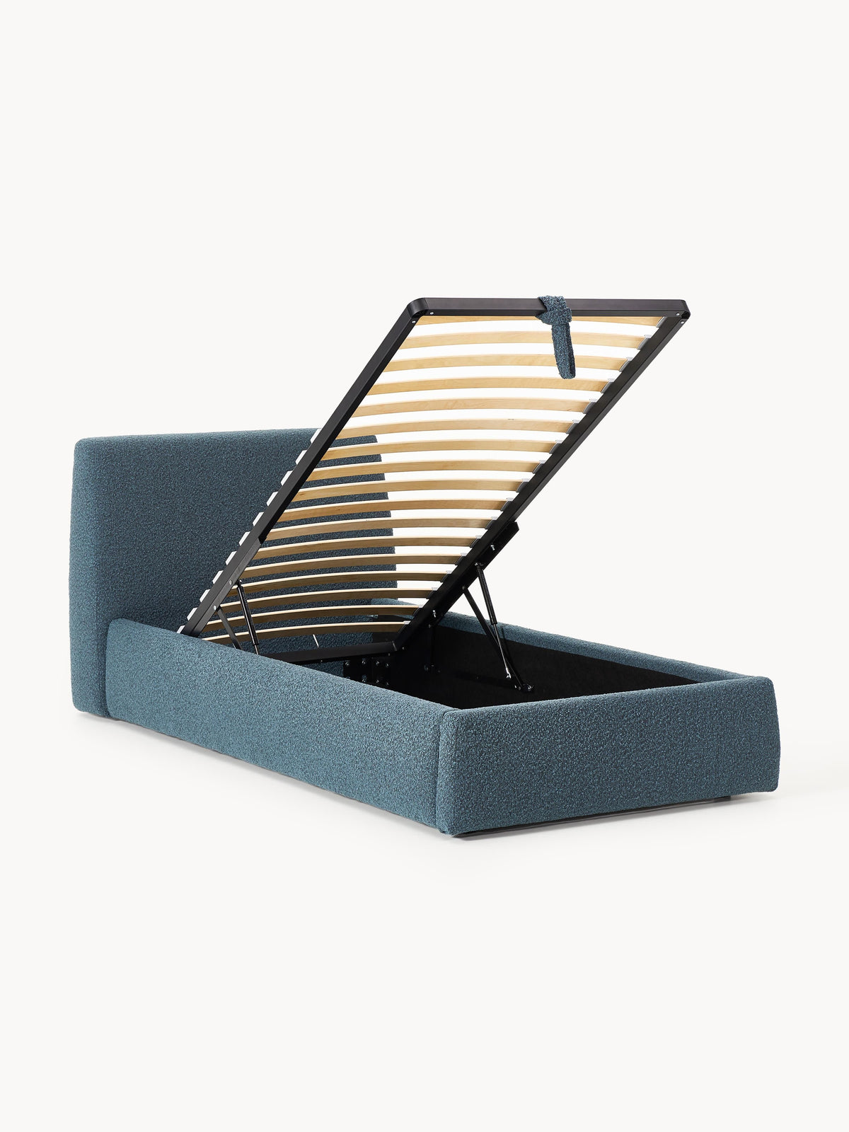 Clonoble Single Bed with Storage, Bouclé