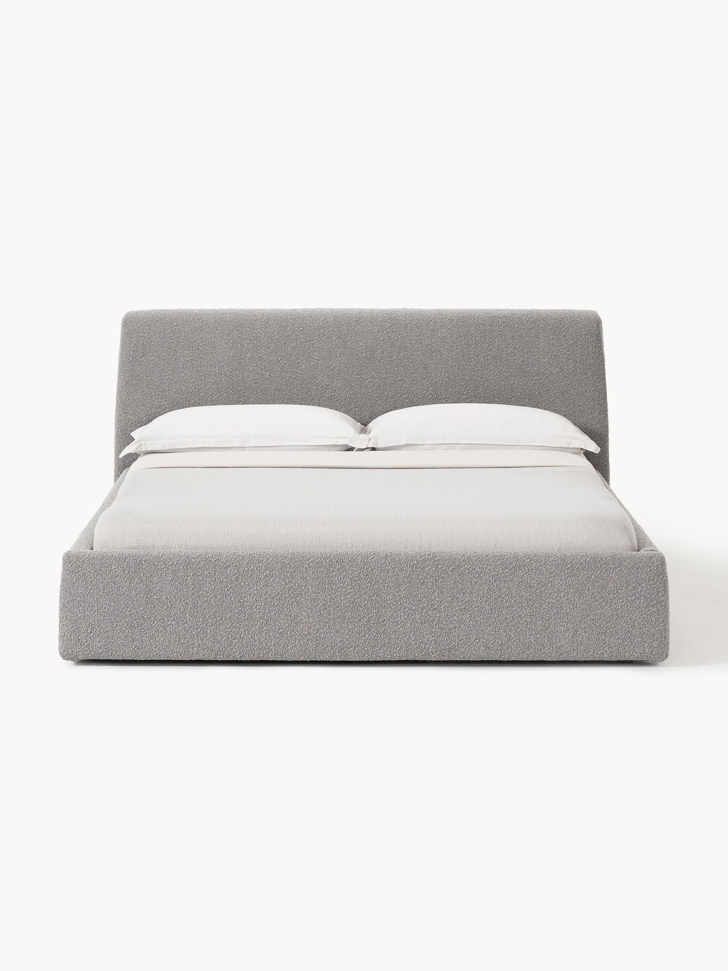 Clonoble Upholstered Bed in Bouclé