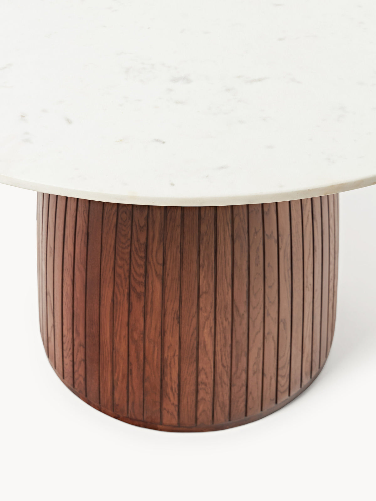 Nelquil Round Dining Table with Marble Tabletop, Ø 115 cm