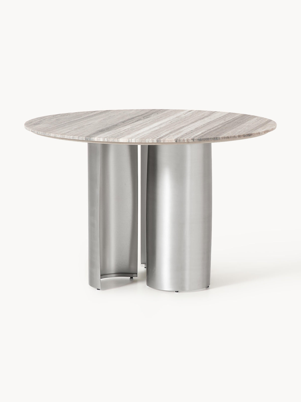 Noveno Round Dining Table with Marble Tabletop, Ø 120 cm