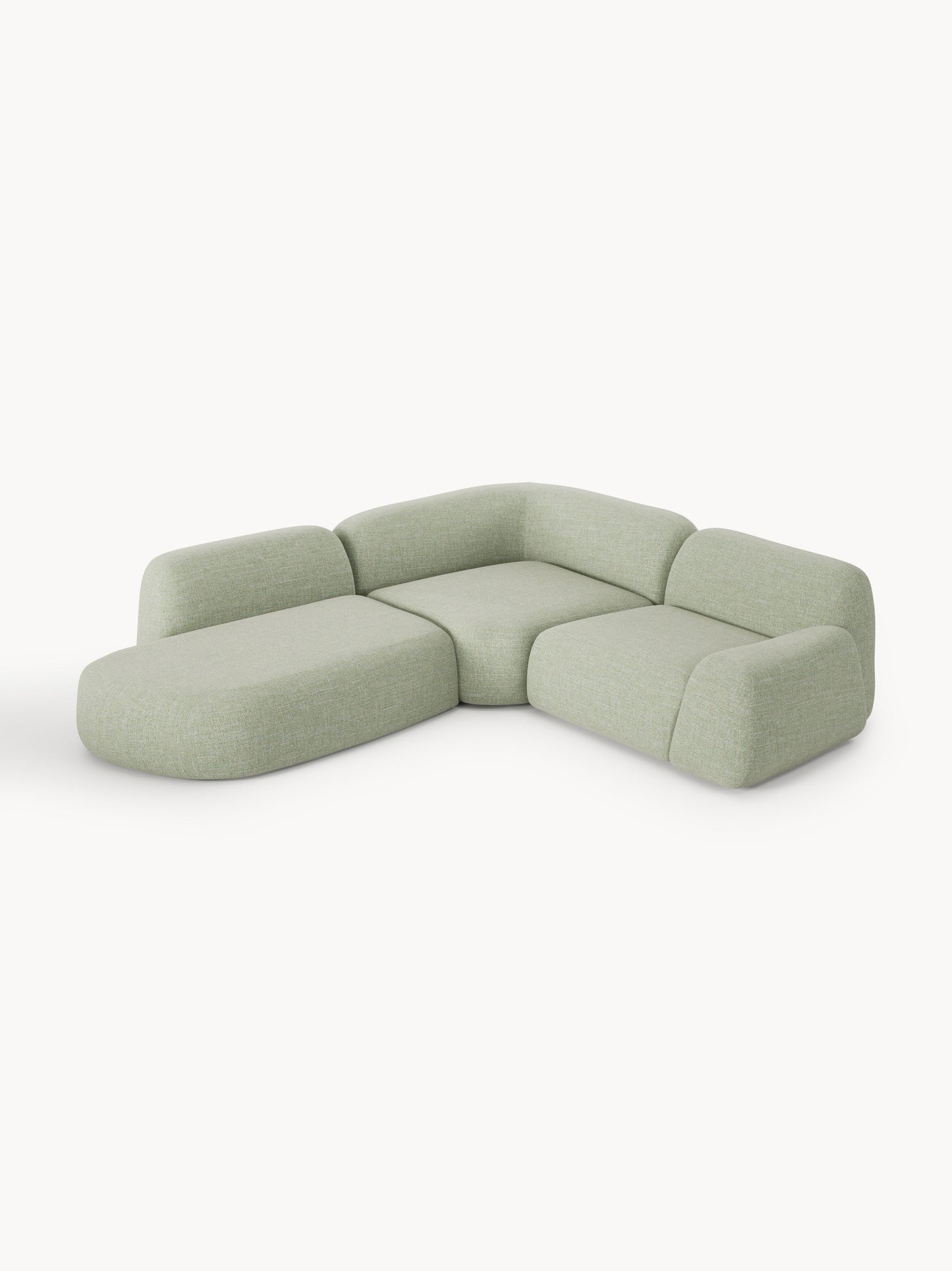 Wolprima Modular Corner Sofa (4-Seater) in Bouclé with Chaise Longue