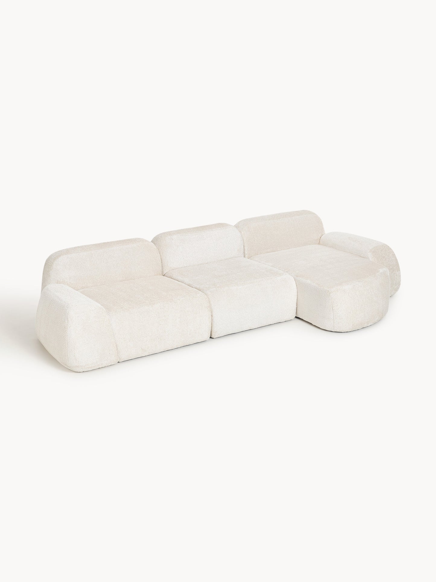 Wolprima Modular Corner Sofa (4-Seater) in Teddy Bouclé