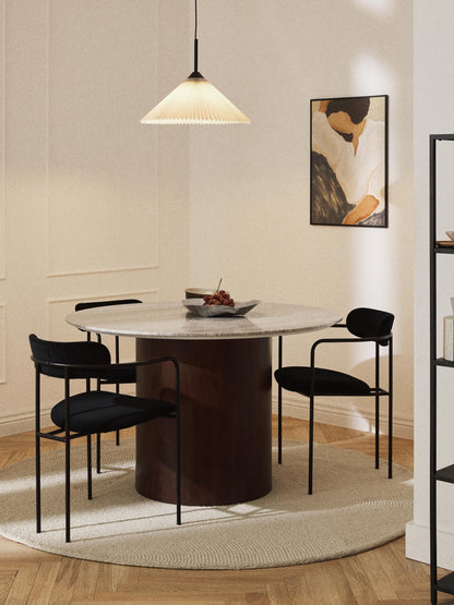 Abbral Round Dining Table in Marble, Ø 120 cm