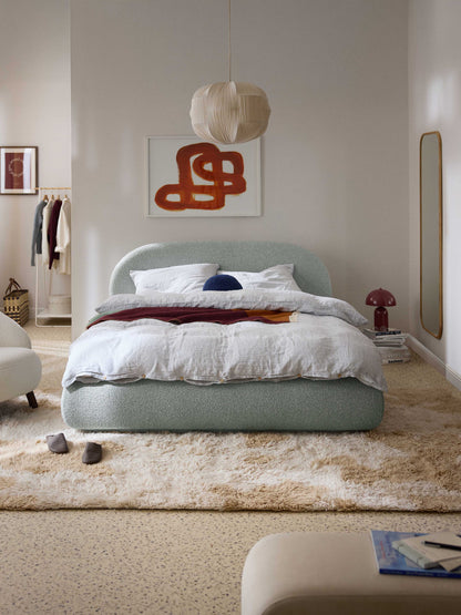 Albrisa Bouclé Upholstered Bed