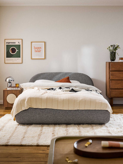 Albrisa Bouclé Upholstered Bed