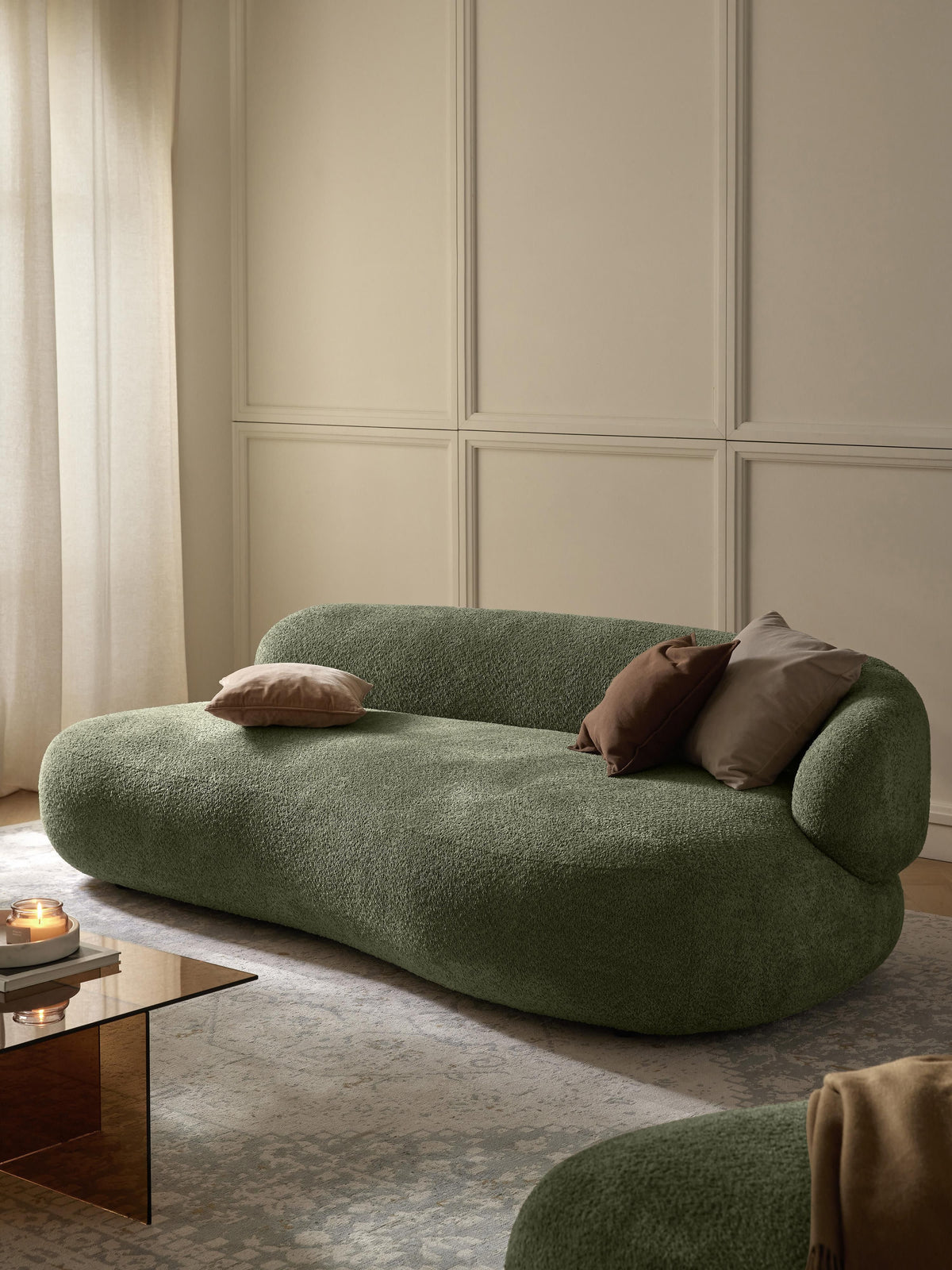 Albrisa Teddy Bouclé Sofa (3-Seater)