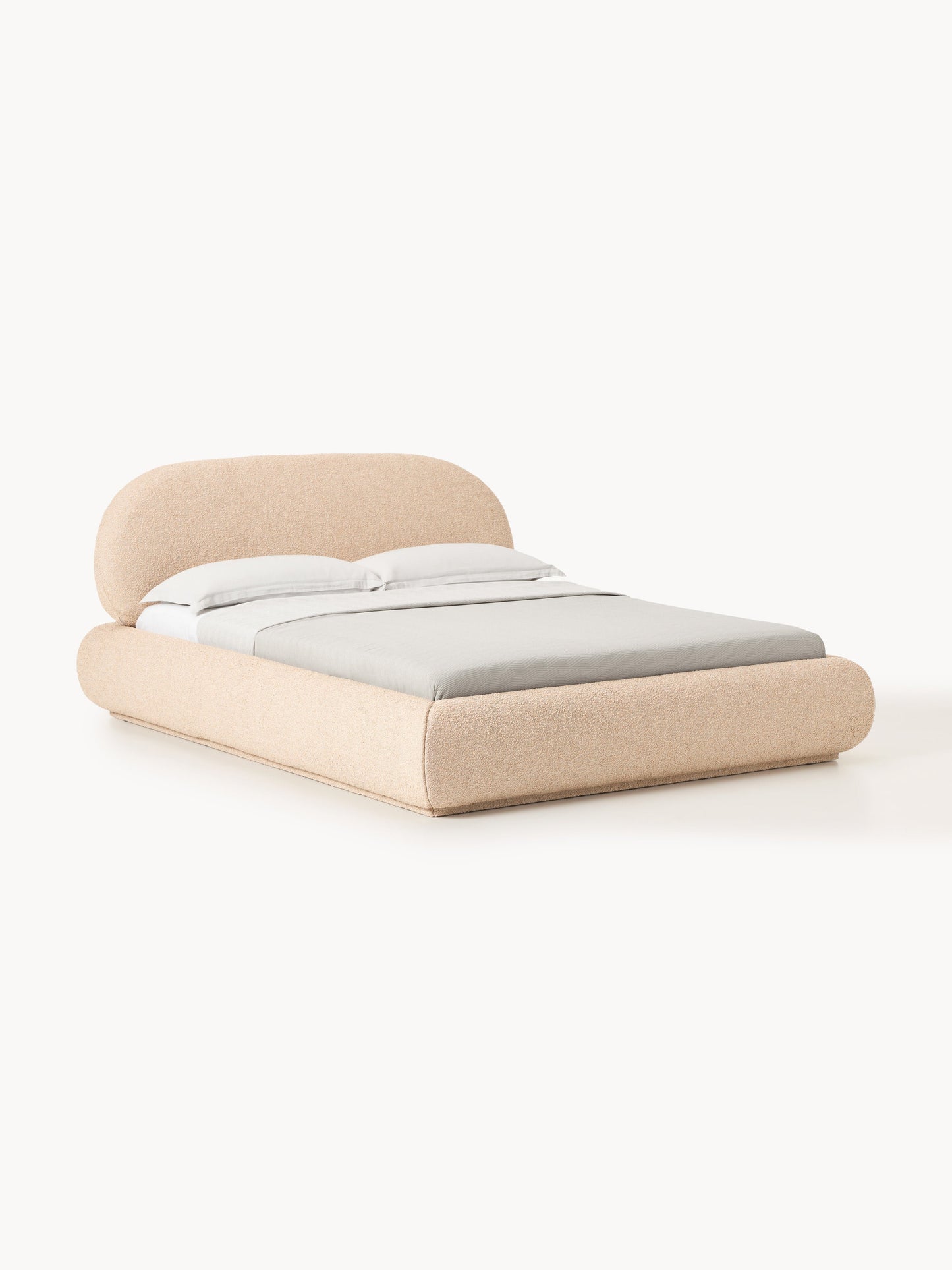 Albrisa Upholstered Bed with Storage, Bouclé