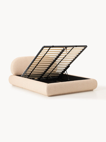 Albrisa Upholstered Bed with Storage, Bouclé