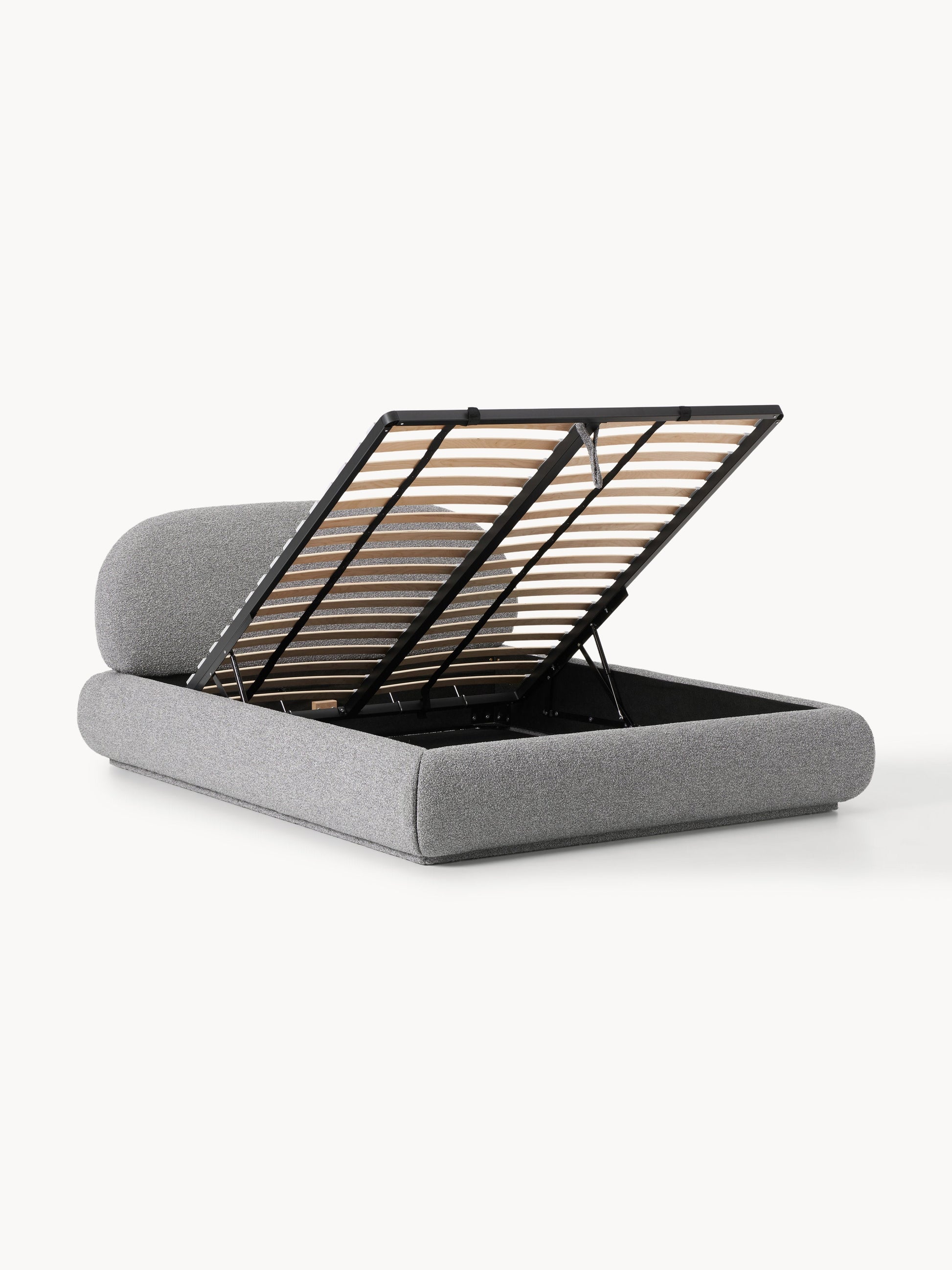 Albrisa Upholstered Bed with Storage, Bouclé