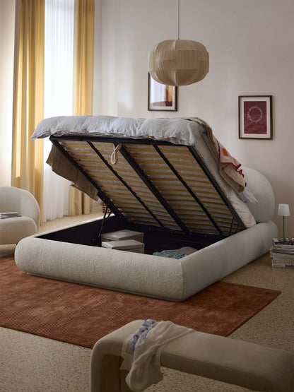 Albrisa Upholstered Storage Bed in Teddy
