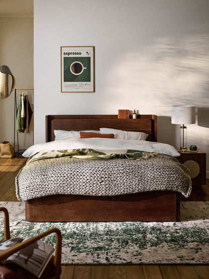 Alveno Wooden Bed with Drawers