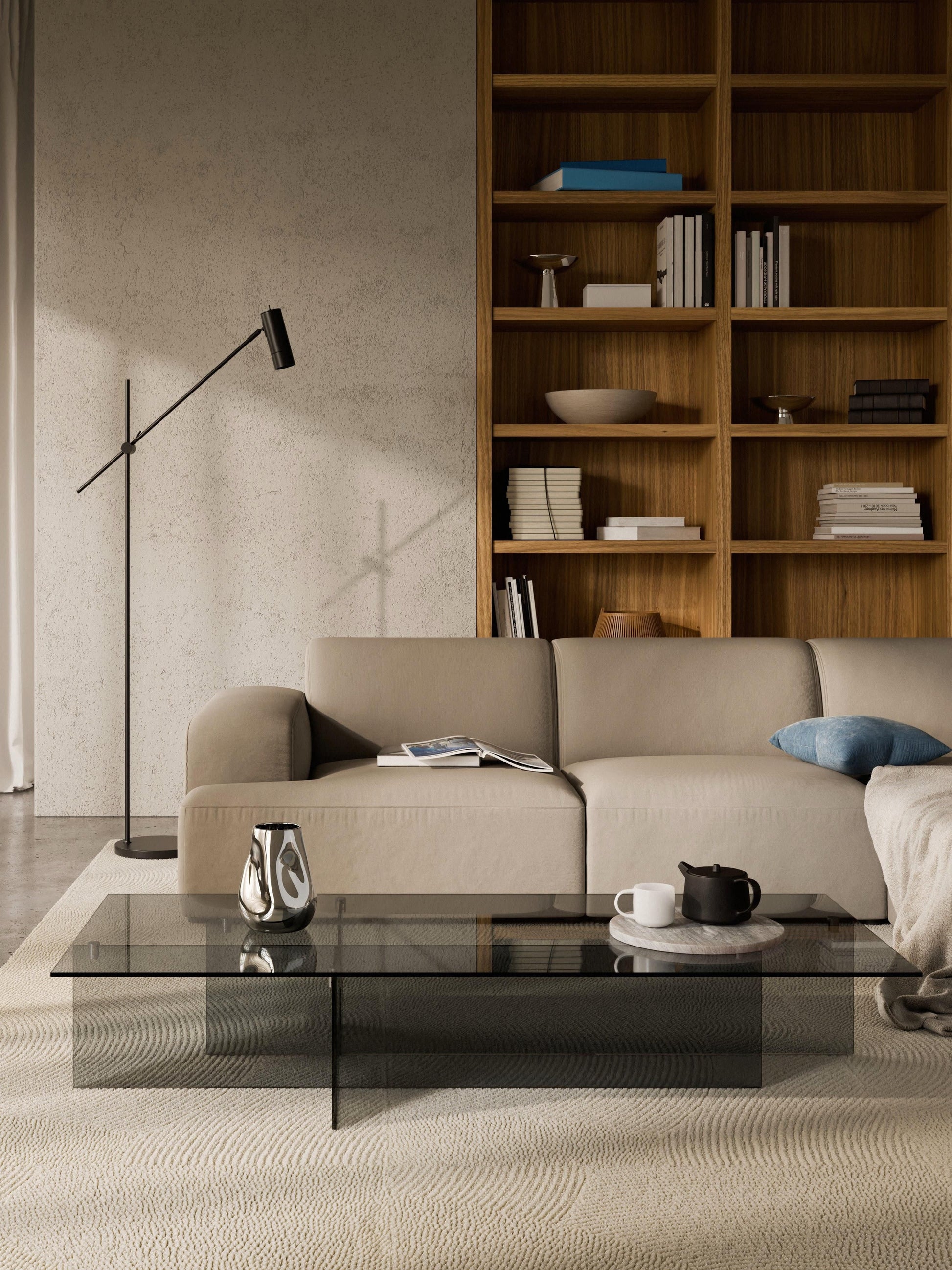 Anousta Large Glass Coffee Table, W 160 cm
