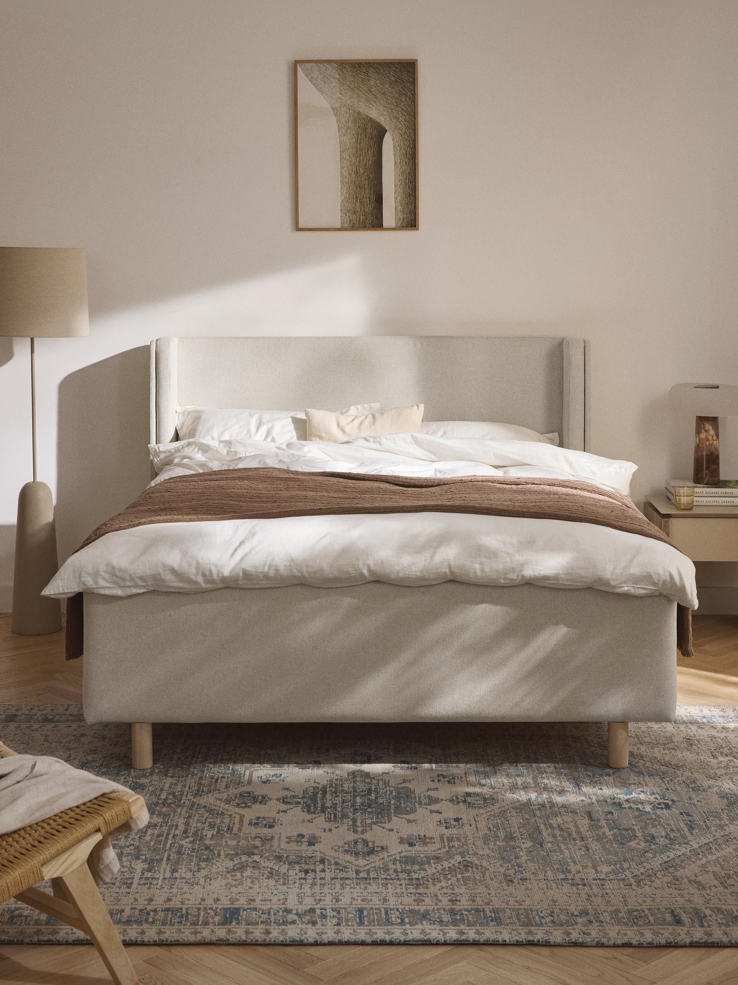 Archbral Upholstered Bed with Drawers