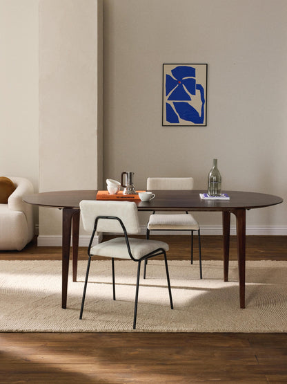 Archinta Oval Dining Table in Mango Wood, 200 x 100 cm