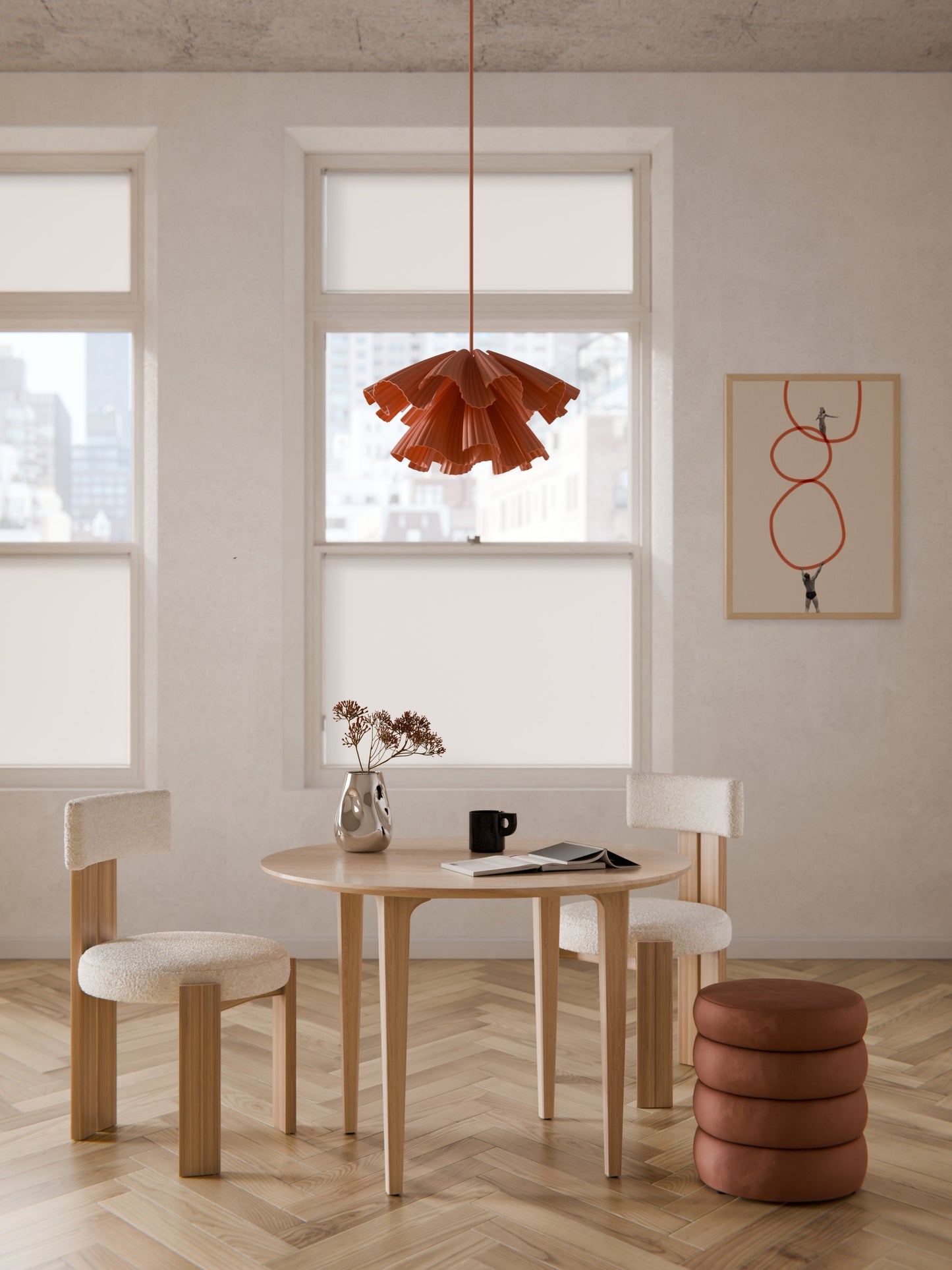 Archinta Round Oak Dining Table, Ø 110 cm