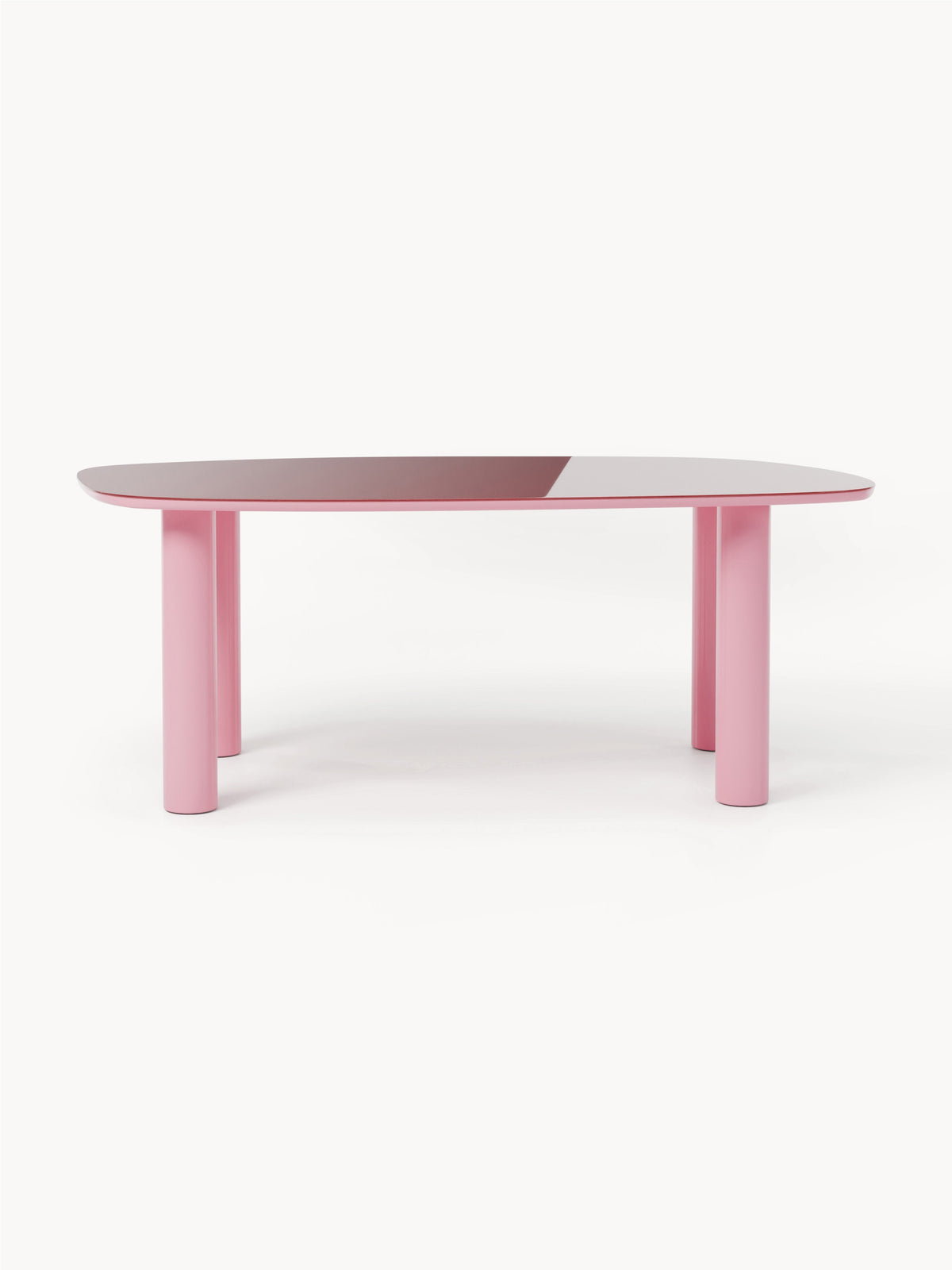 Benveno Organic Dining Table with Glass Top, 200 x 110 cm