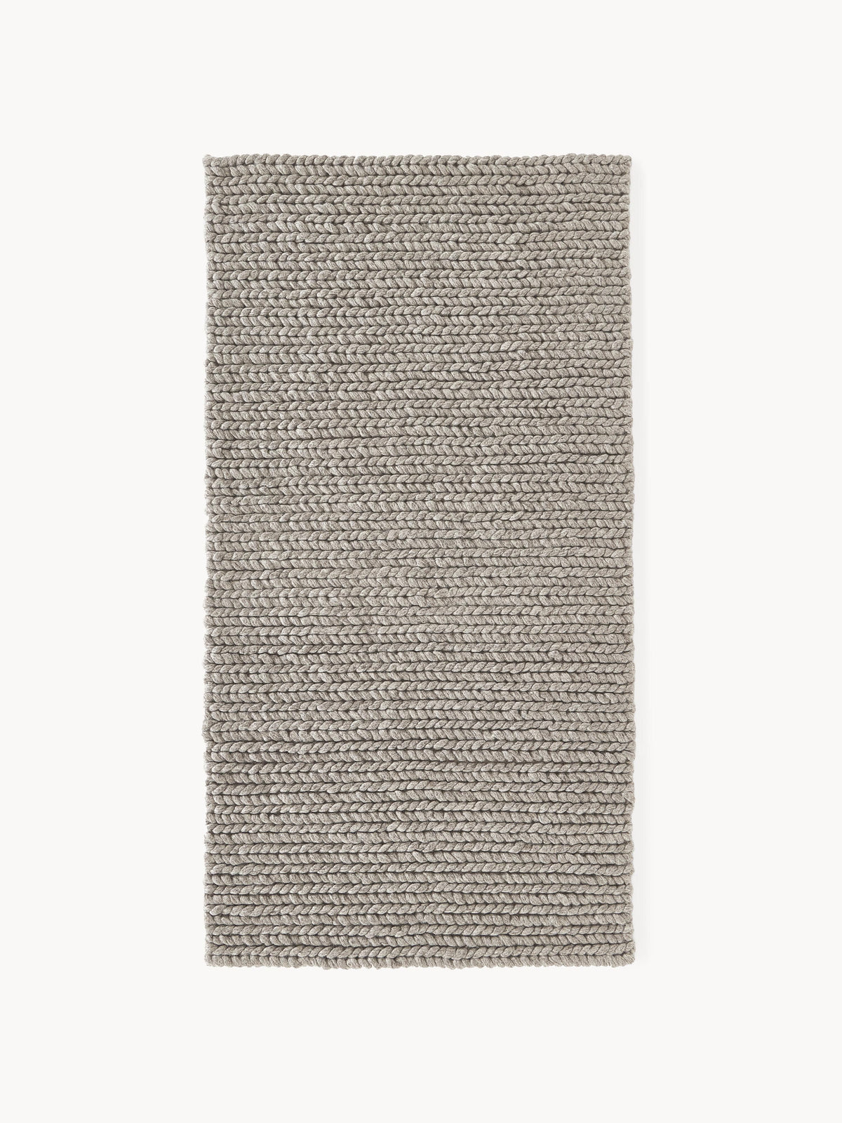 Brunilo Handmade Wool Rug with Braided Texture