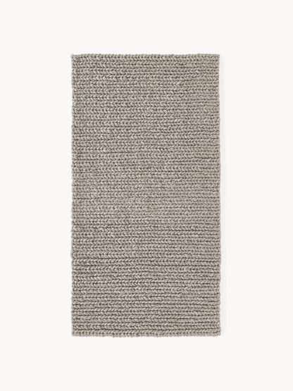 Brunilo Handmade Wool Rug with Braided Texture