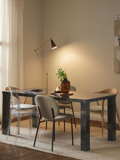 Carseld Marble-Look Dining Table, 180 x 90 cm