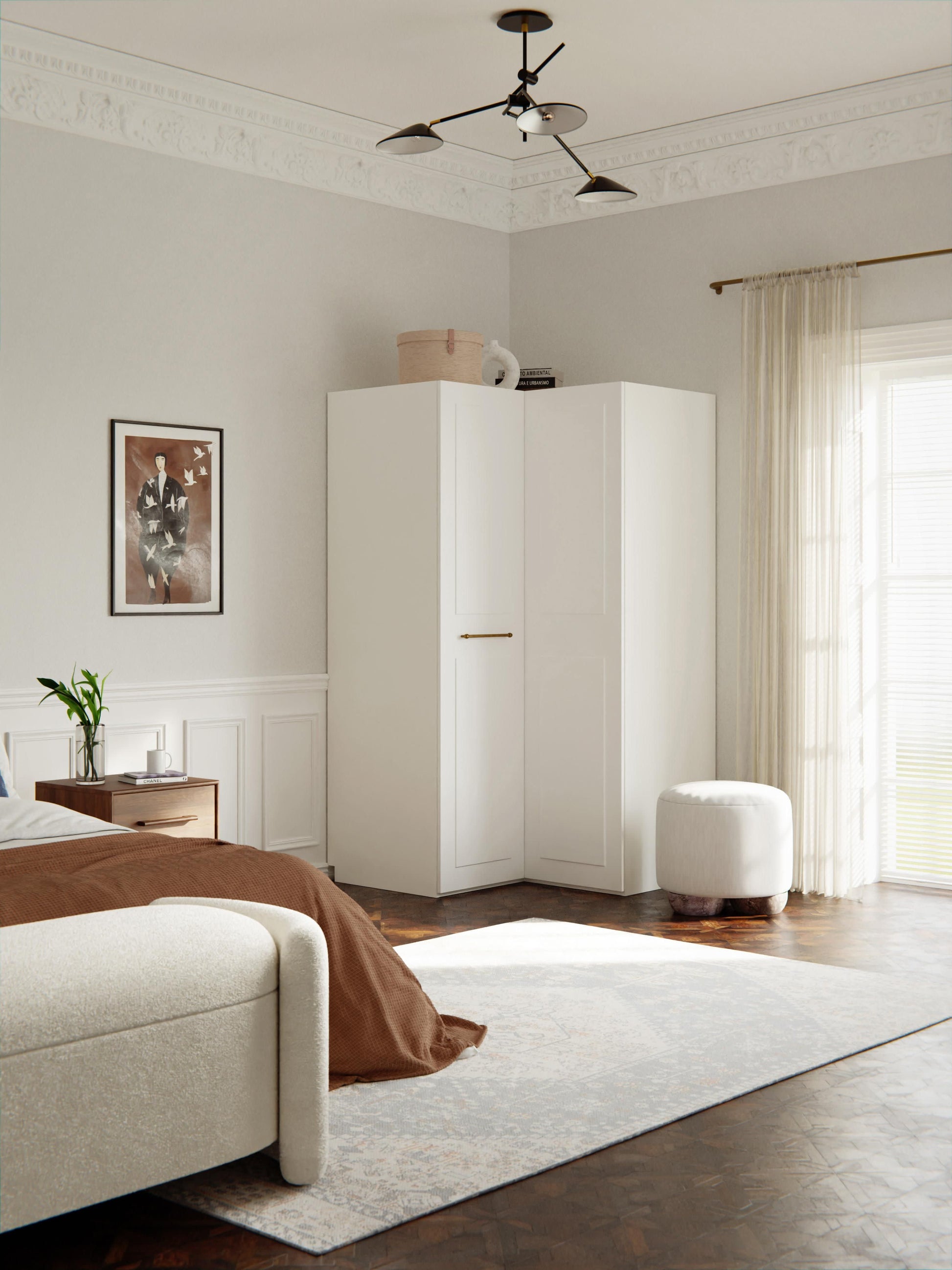 Charquil Modular Corner Wardrobe, 115 cm Wide