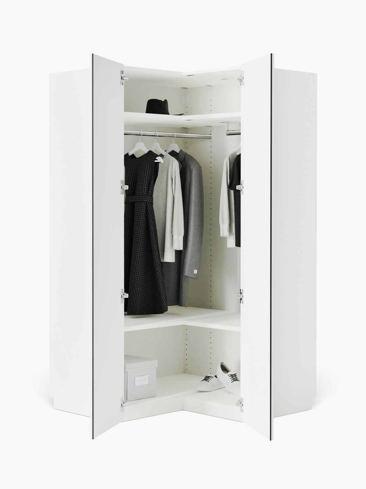 Charquil Modular Corner Wardrobe, 115 cm Wide