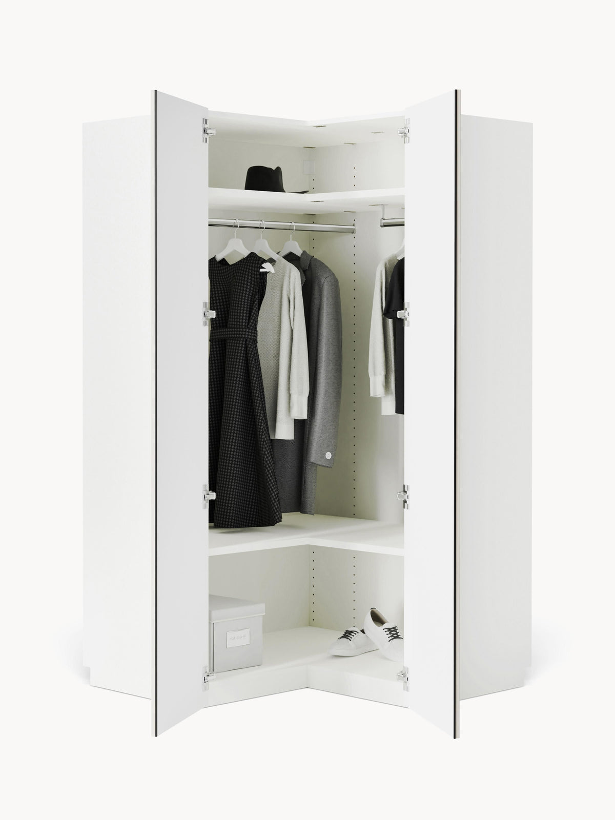 Charquil Modular Corner Wardrobe, 115 cm Wide