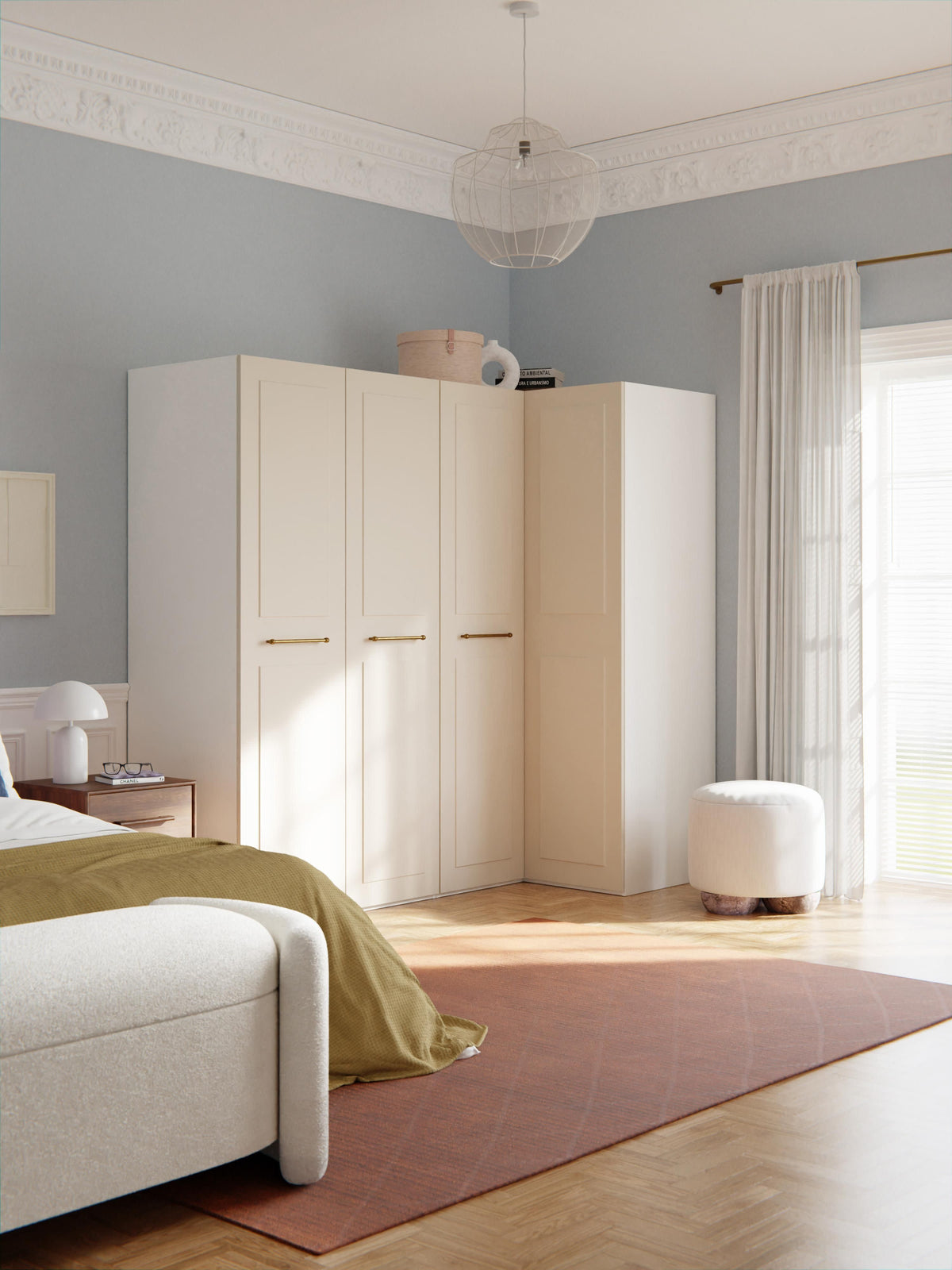 Charquil Modular Corner Wardrobe, 215 cm Wide, in Various Sizes
