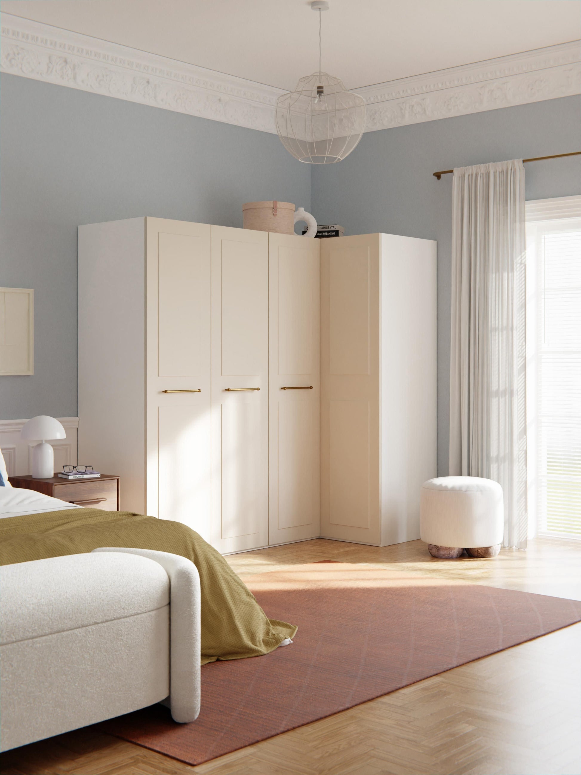 Charquil Modular Corner Wardrobe, 215 cm Wide, in Various Sizes