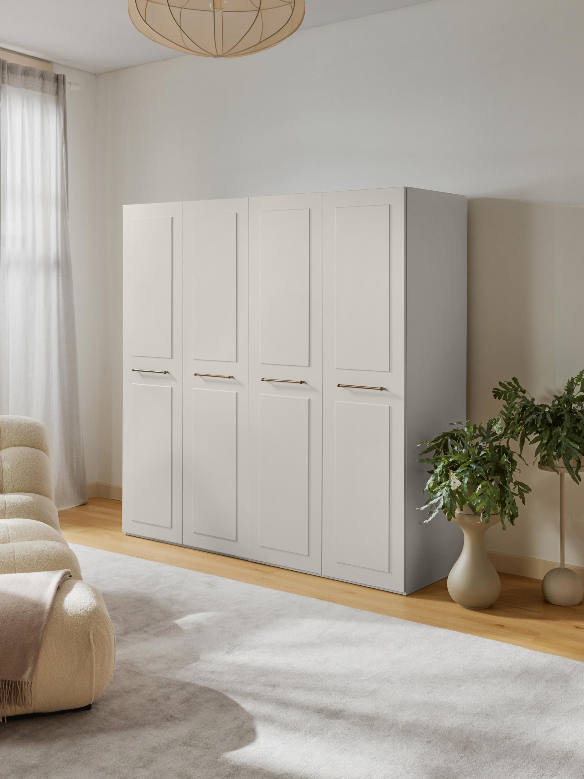 Charquil Modular Hinged-Door Wardrobe, 200 cm Wide, in Various Sizes