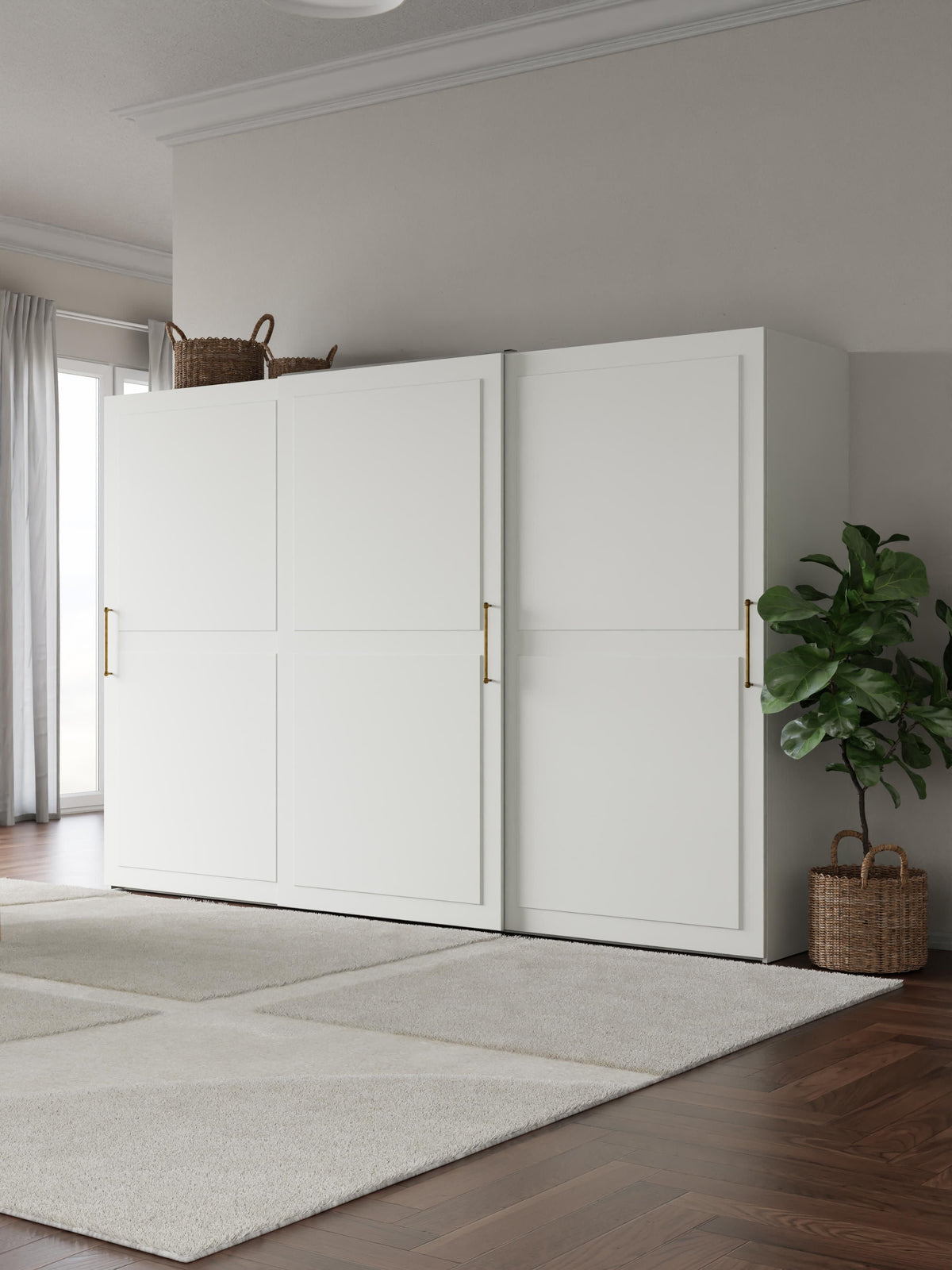 Charquil Modular Sliding-Door Wardrobe, 300 cm Wide, in Various Sizes