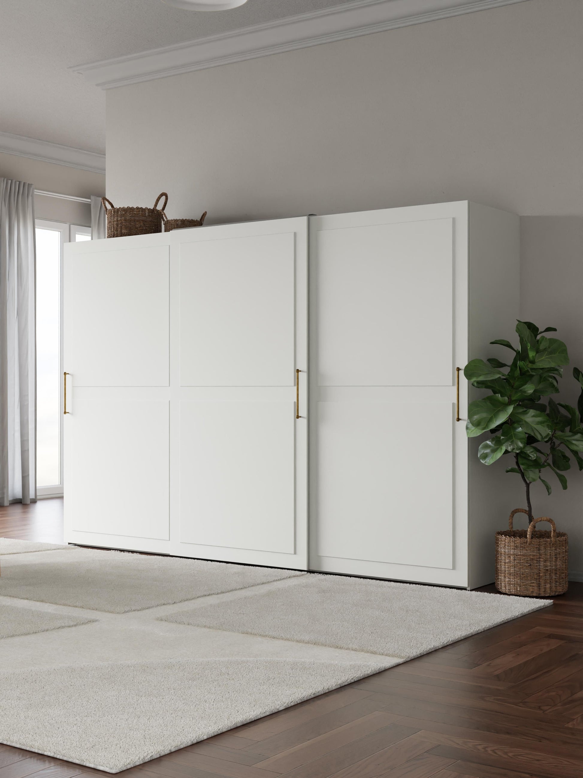 Charquil Modular Sliding-Door Wardrobe, 300 cm Wide, in Various Sizes