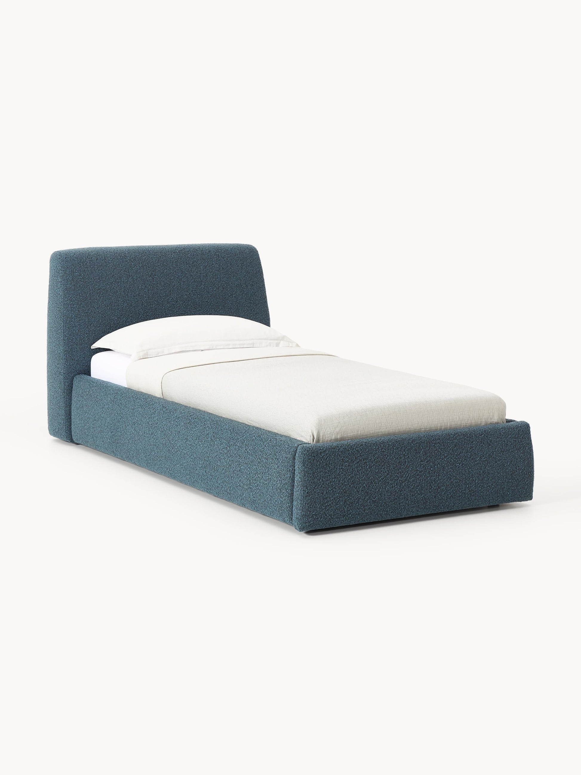 Clonoble Single Bed with Storage, Bouclé