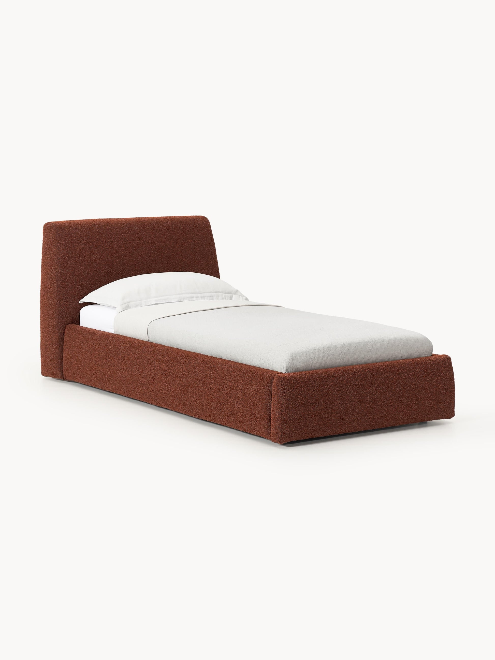 Clonoble Single Bed with Storage, Bouclé
