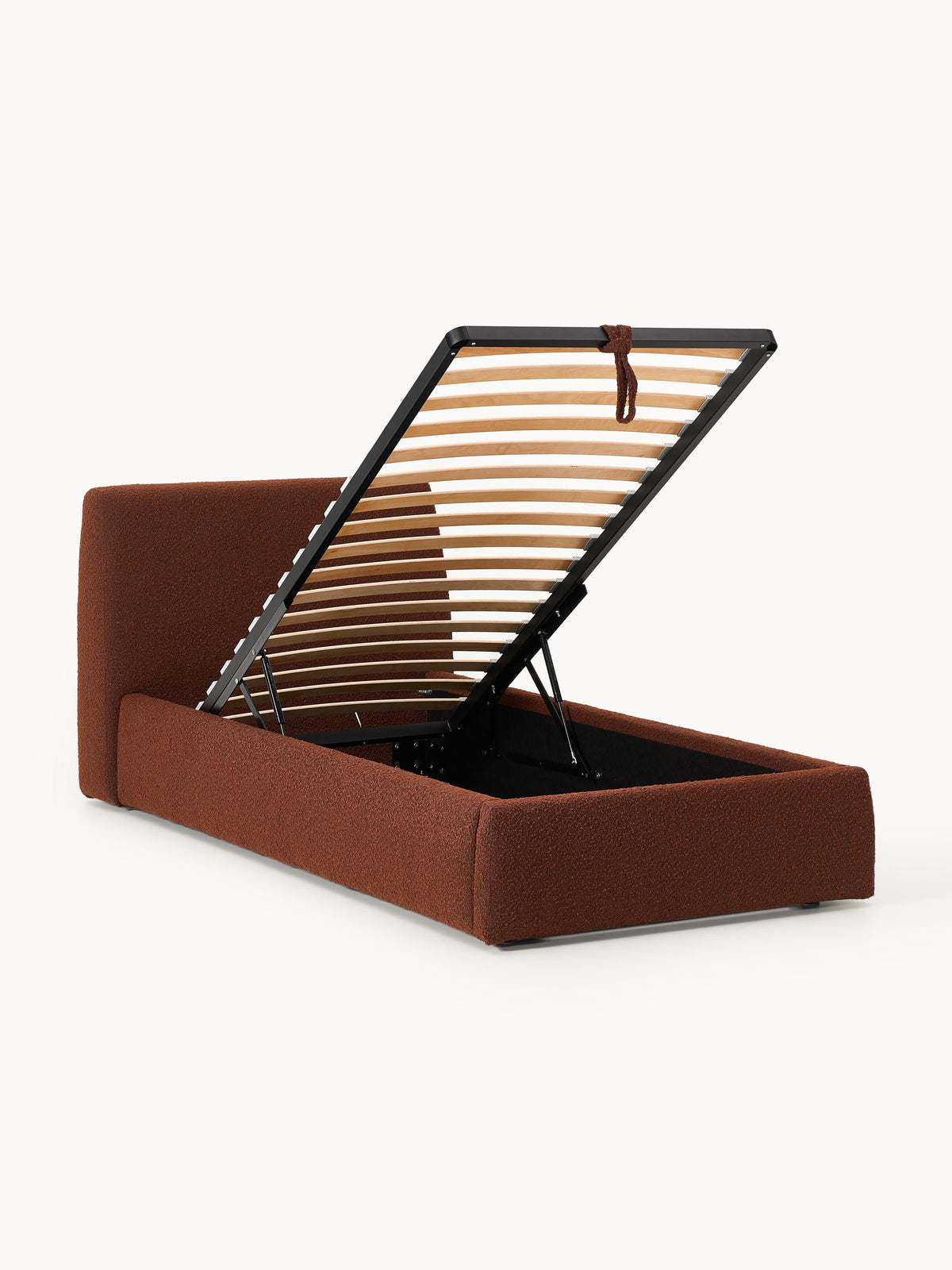 Clonoble Single Bed with Storage, Bouclé