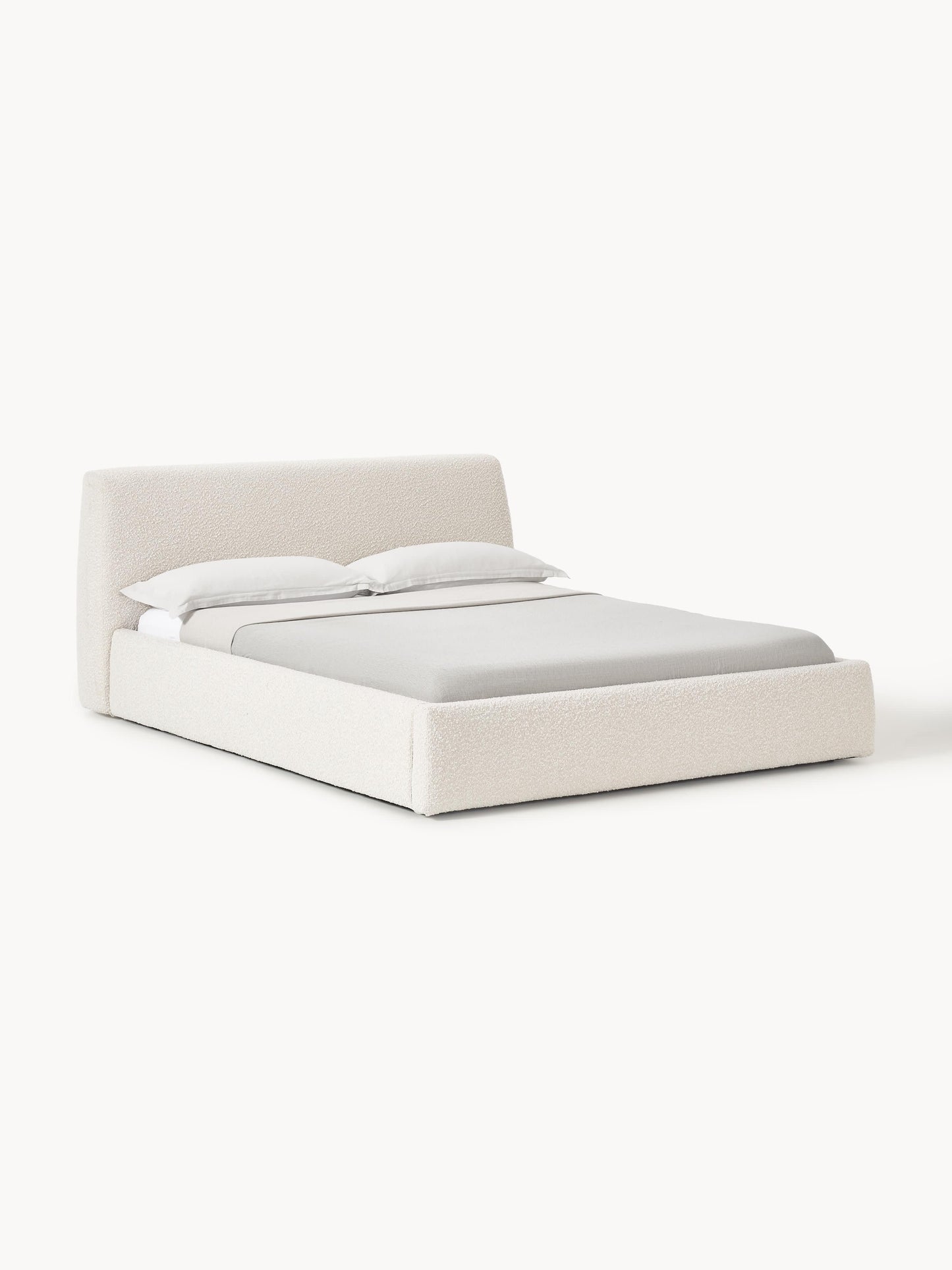 Clonoble Upholstered Bed in Bouclé