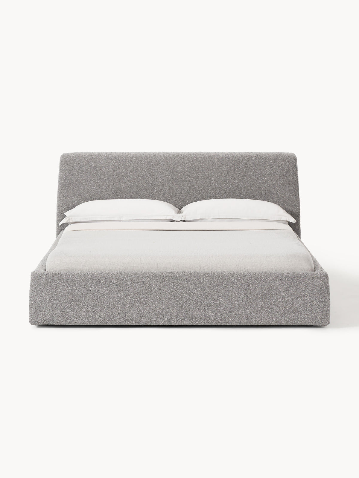 Clonoble Upholstered Bed in Bouclé