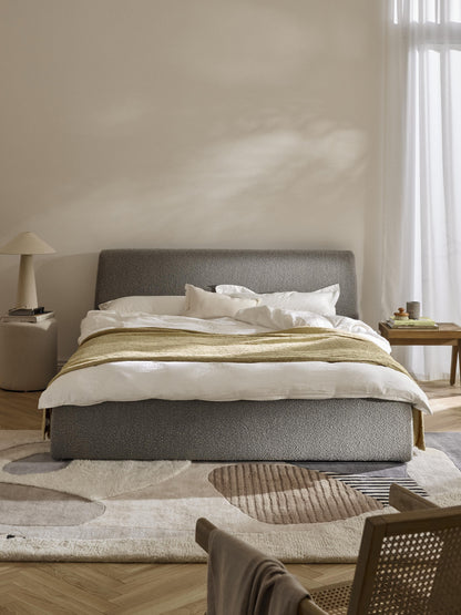 Clonoble Upholstered Storage Bed in Bouclé