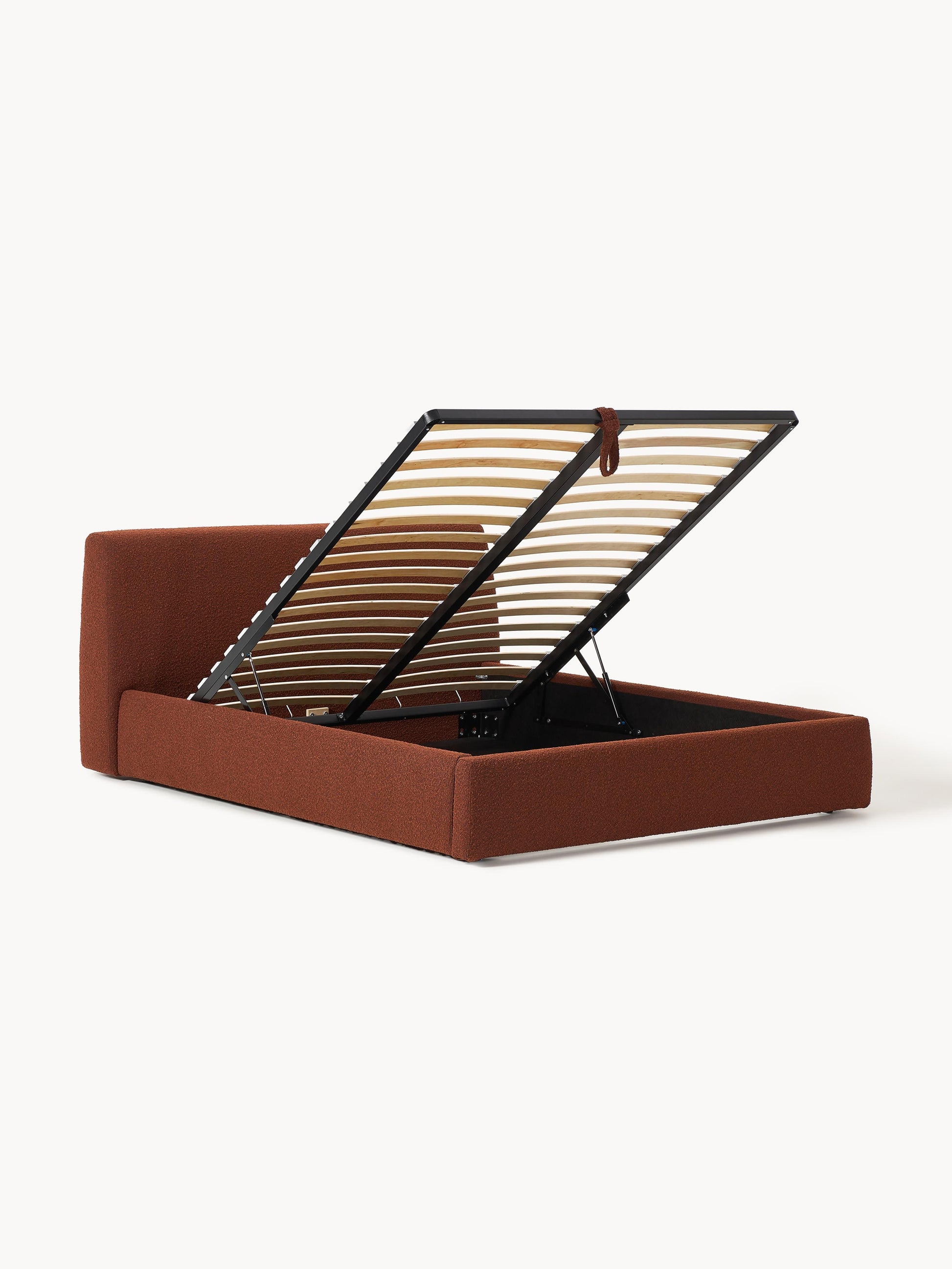 Clonoble Upholstered Storage Bed in Bouclé