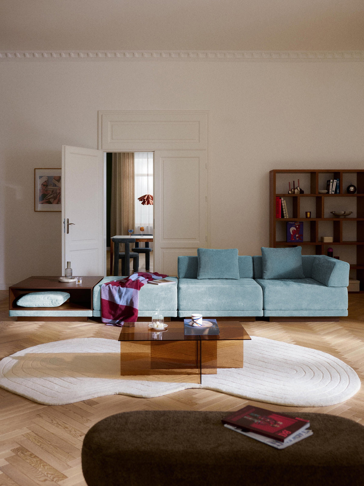 Colisto Modular Sofa (4-Seater) with Coffee Table & Ottoman