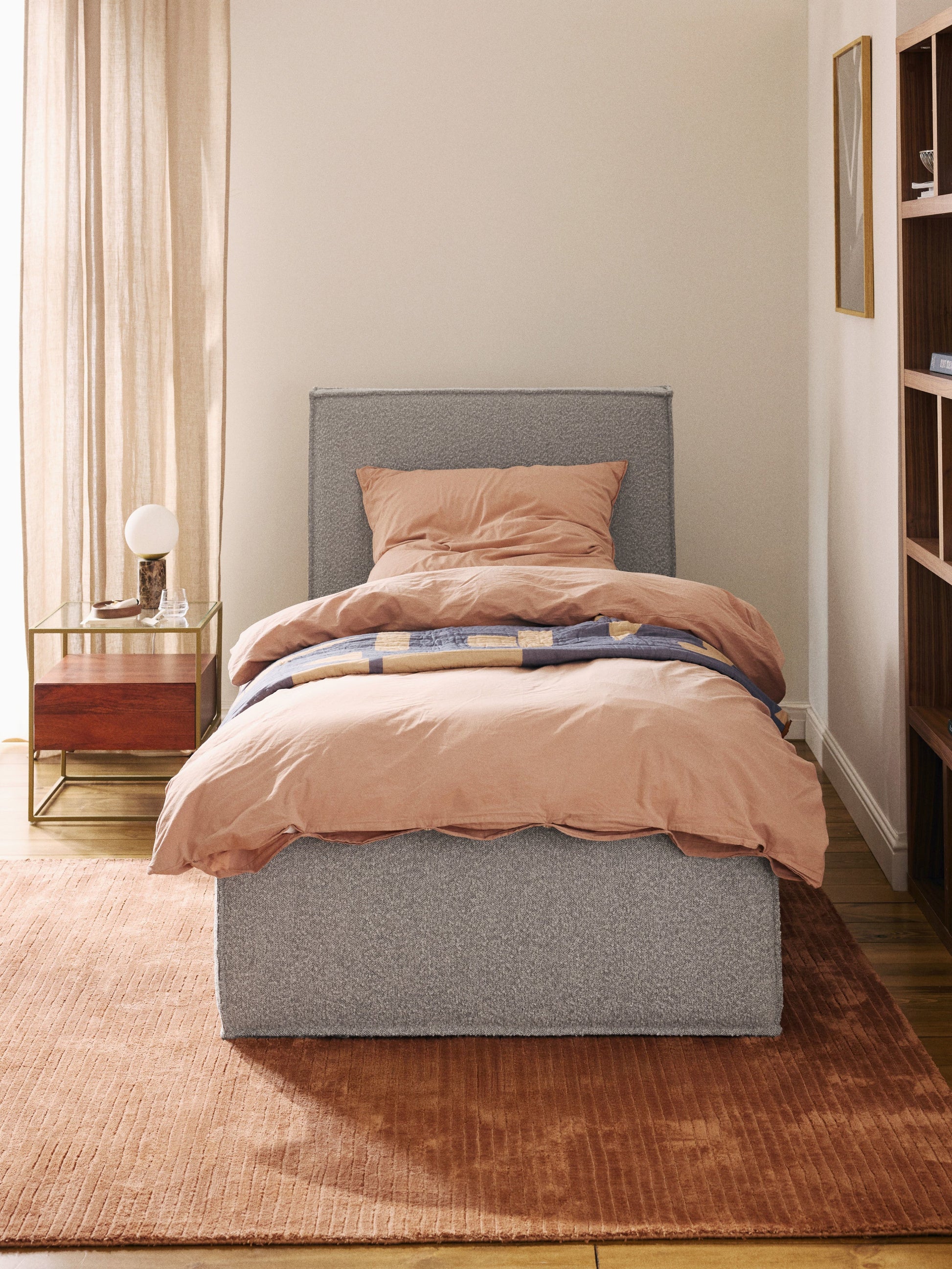 Dremira Single Bed in Bouclé
