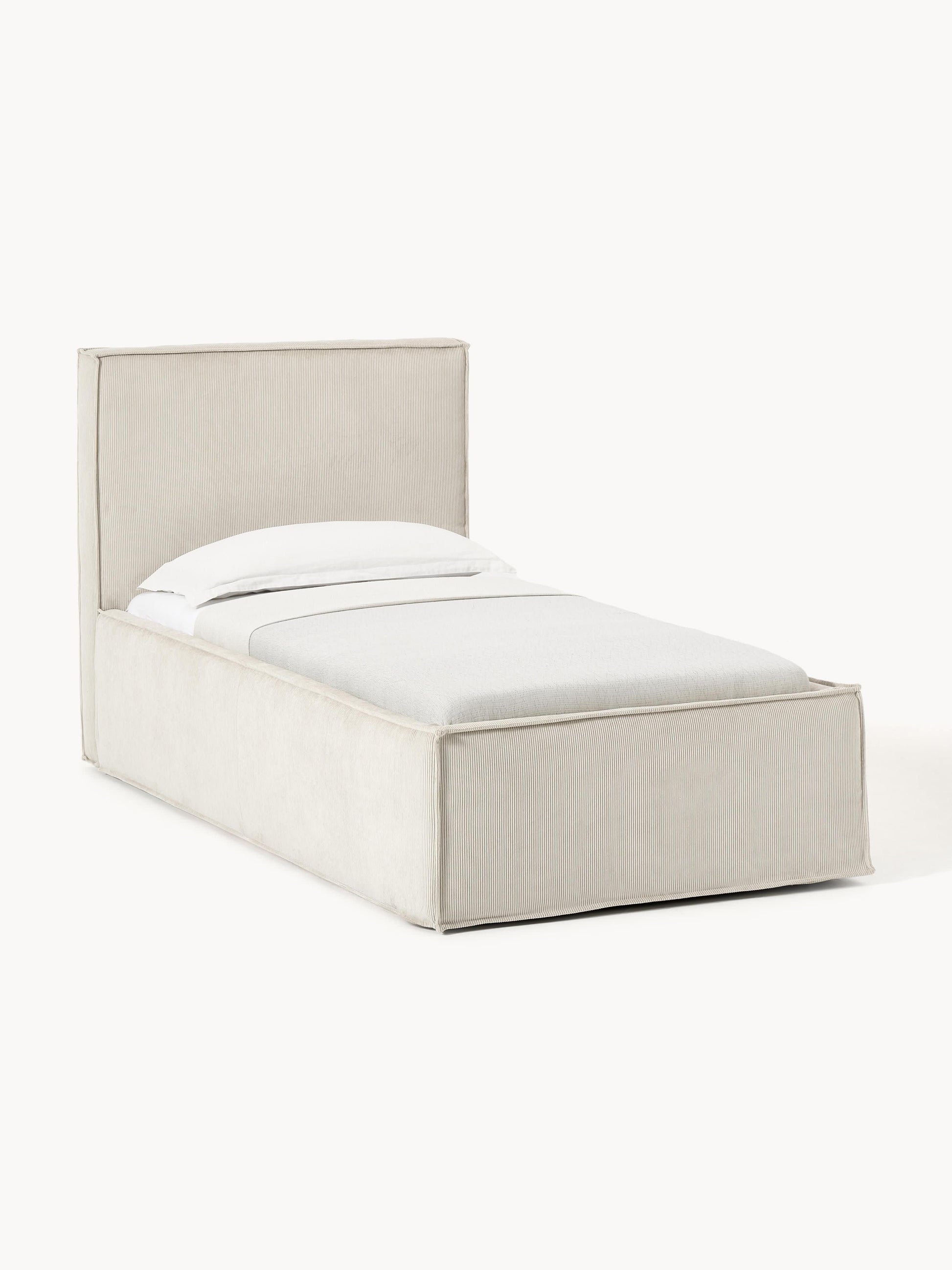 Dremira Single Bed in Corduroy