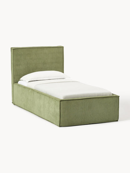 Dremira Single Bed in Corduroy