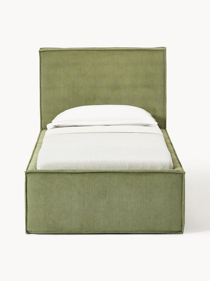 Dremira Single Bed in Corduroy