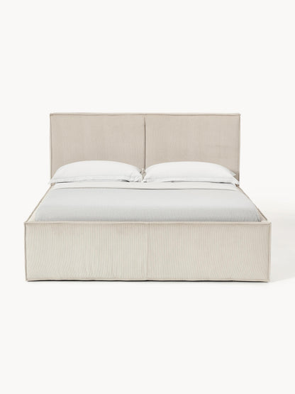 Dremira Upholstered Bed in Corduroy
