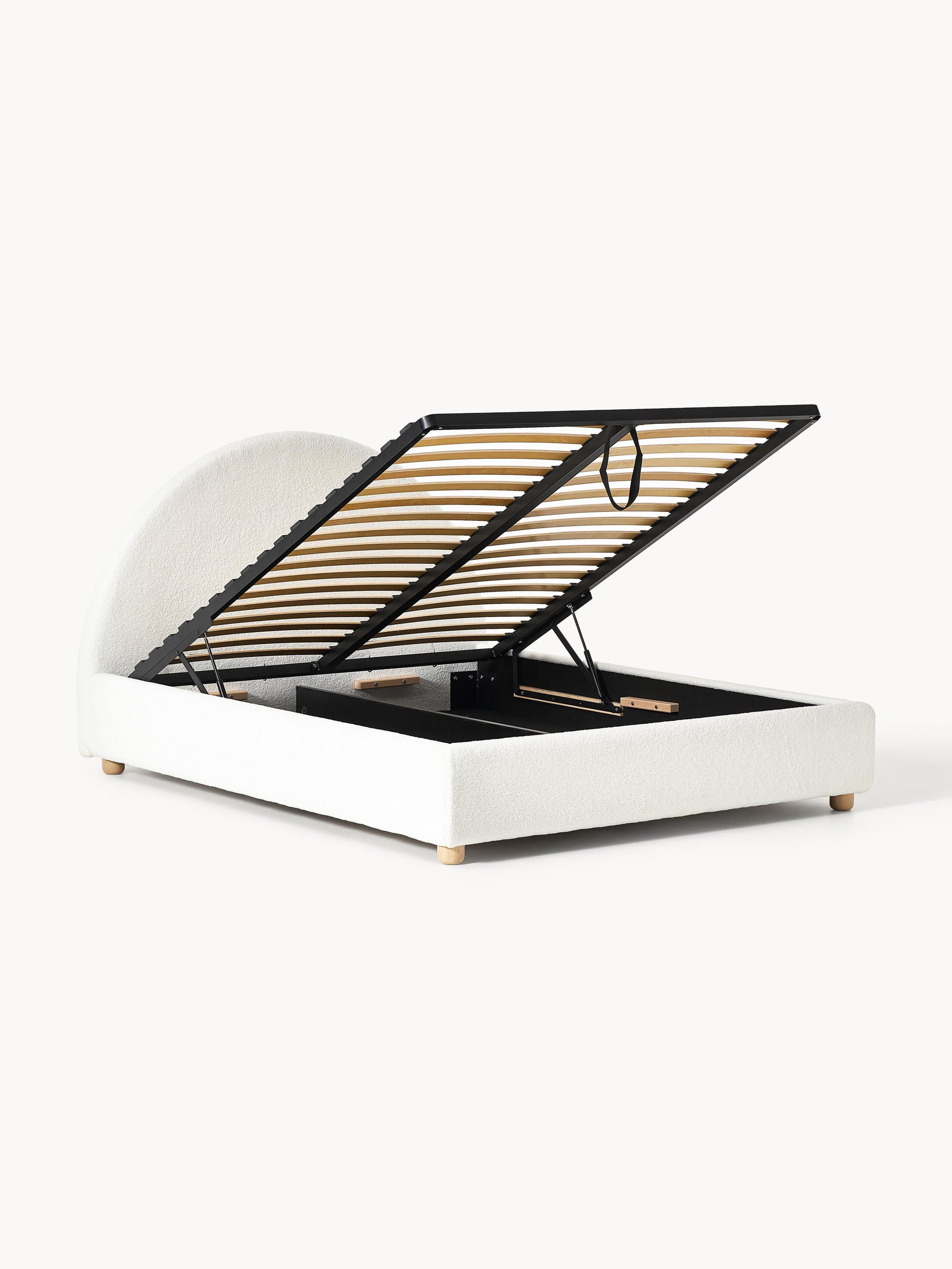 Ebilo Upholstered Storage Bed in Teddy