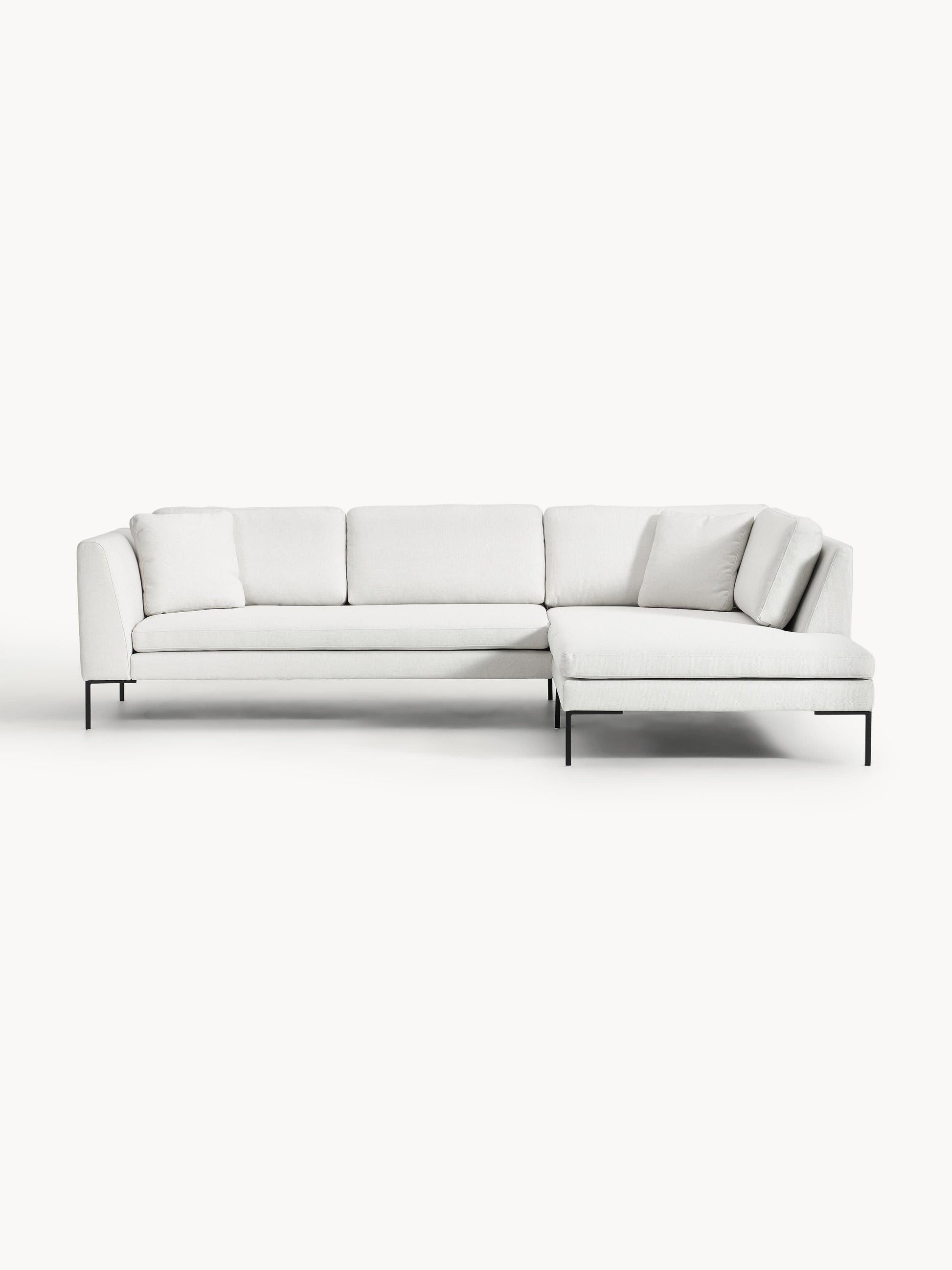 Emmatta Corner Sofa with Metal Legs