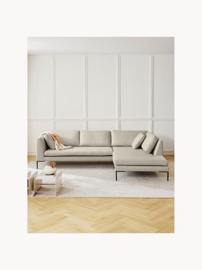 Emmatta Corner Sofa with Metal Legs