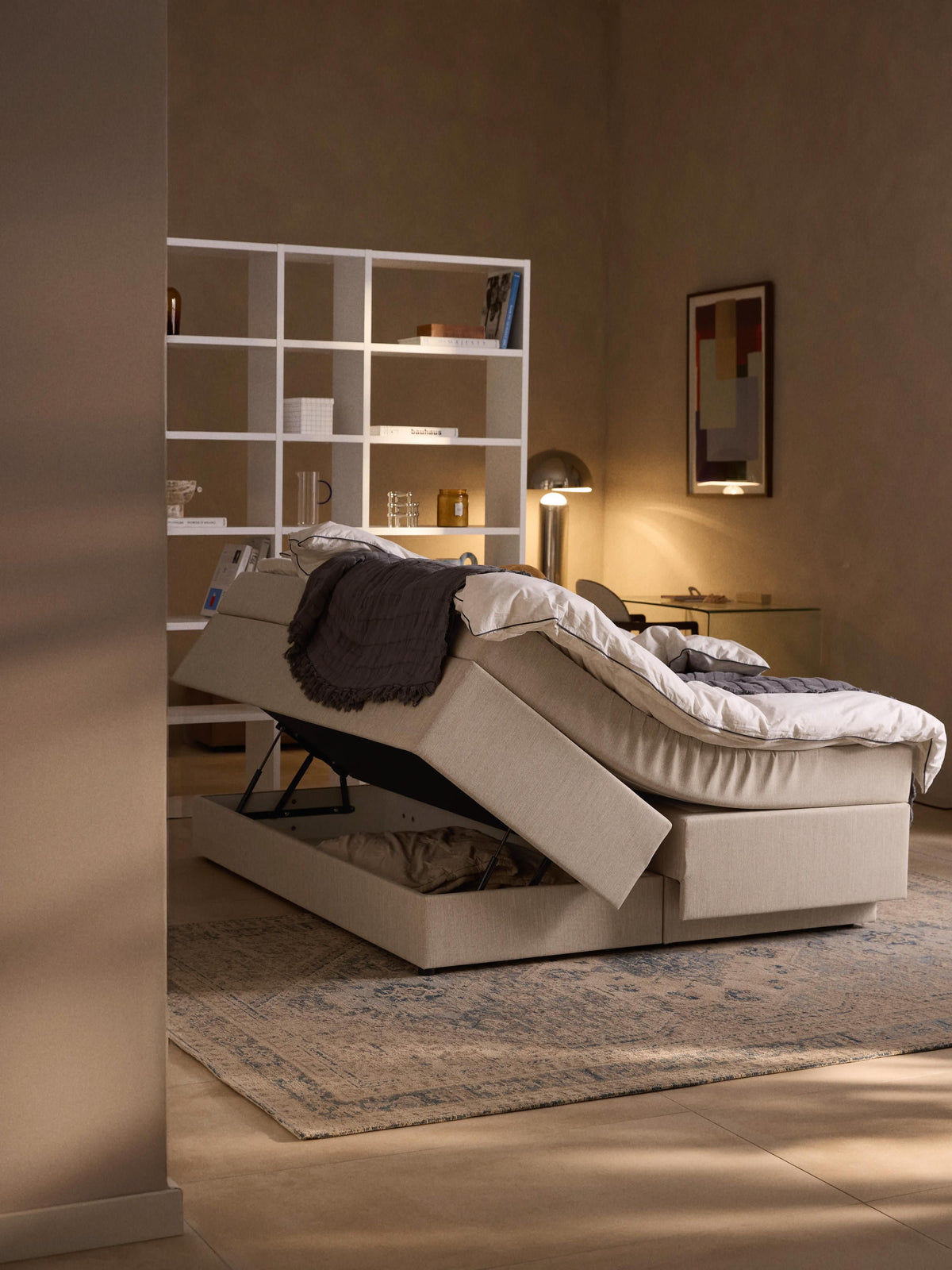 Enduna Box Spring Bed with Storage